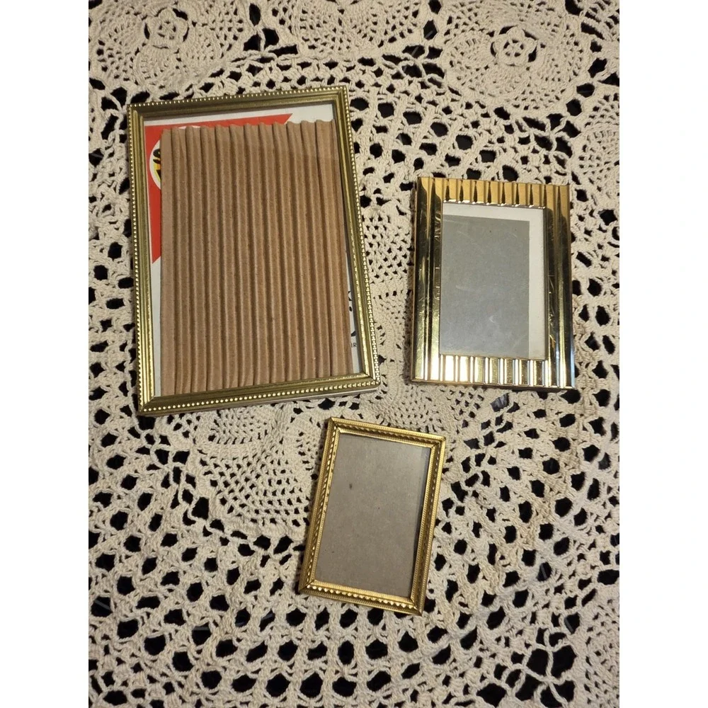 3 Vintage Gold Toned Frames